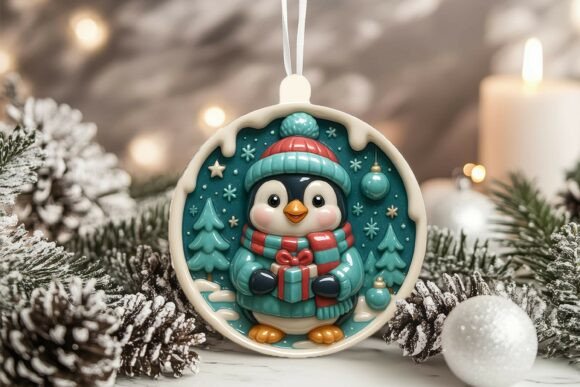 3D Porcelain Panda Ornament: Illustrations for Branding