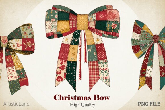 Christmas Bow Clipart & Illustrations Review