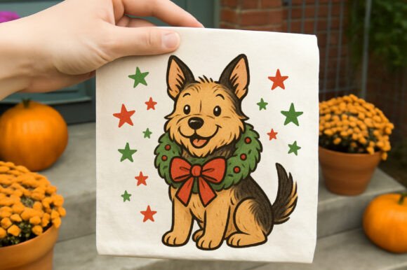 Christmas Dog Lover Airedale Terrier Png & Illustrations