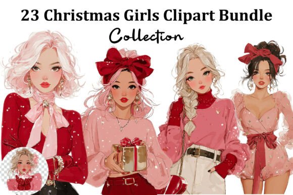 Christmas Girls Clipart Bundle: Illustrations Review