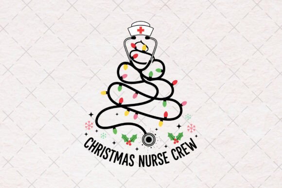 Christmas Nurse Crew PNG: Festive Illustrations