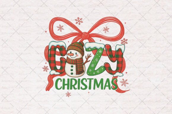 Christmas Snowman Coquette Season PNG: Festive Illustrations