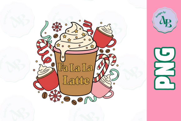 Coffee Latte Christmas PNG: Festive Illustrations