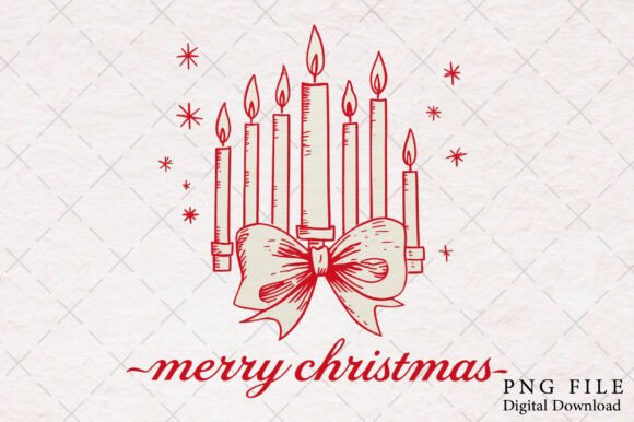 Coquette Merry Christmas Png: Festive Illustrations