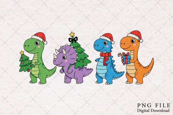 Dinosaurs Christmas Png: Illustrations Review