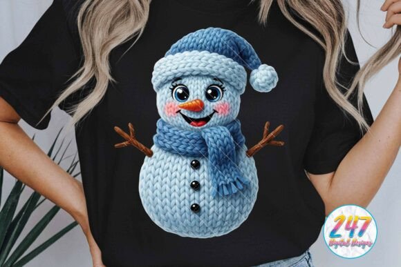 Faux Yarn Snowman Illustrations Review