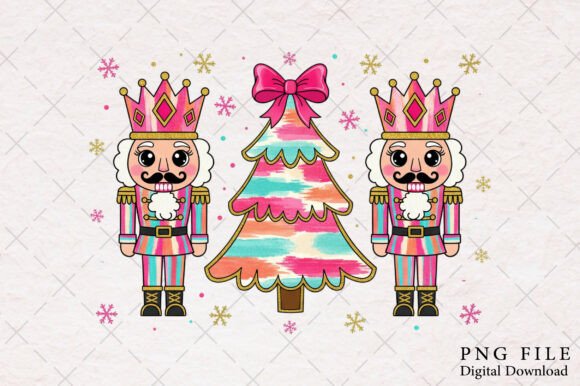 Glitter Nutcracker Christmas Png for Illustrations