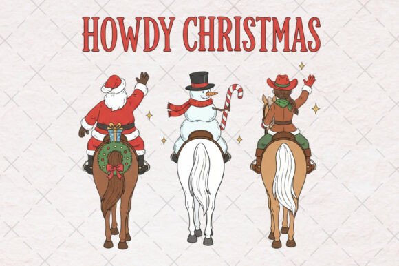 Howdy Christmas Cowboy PNG: Festive Illustrations