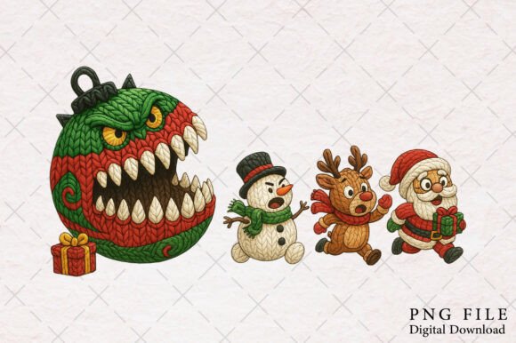 Reviewing the Yarn Crochet Christmas Monster Chase Png