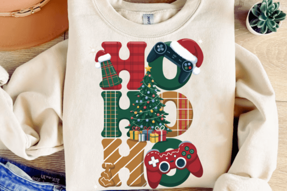 Two Sides Christmas Gaming Controller Illustrations