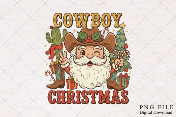 Western Christmas Cowboy Santa PNG: A Designer’s Review