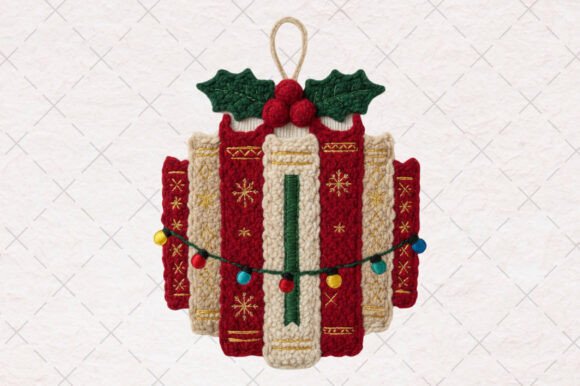 Yarn Crochet Christmas Ornament Book PNG Illustrations